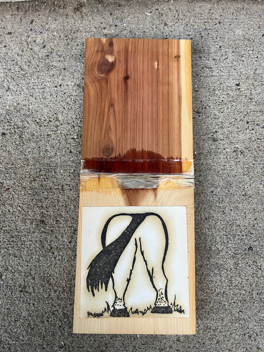 Vintage ‘I’d rather see one that be one’ Wooden Gag Gift