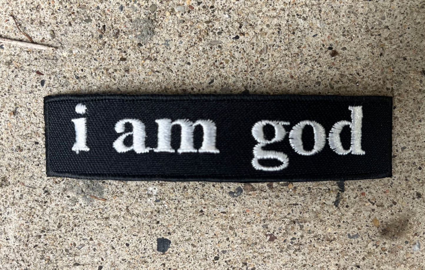 ‘i am god’ Iron On Patch