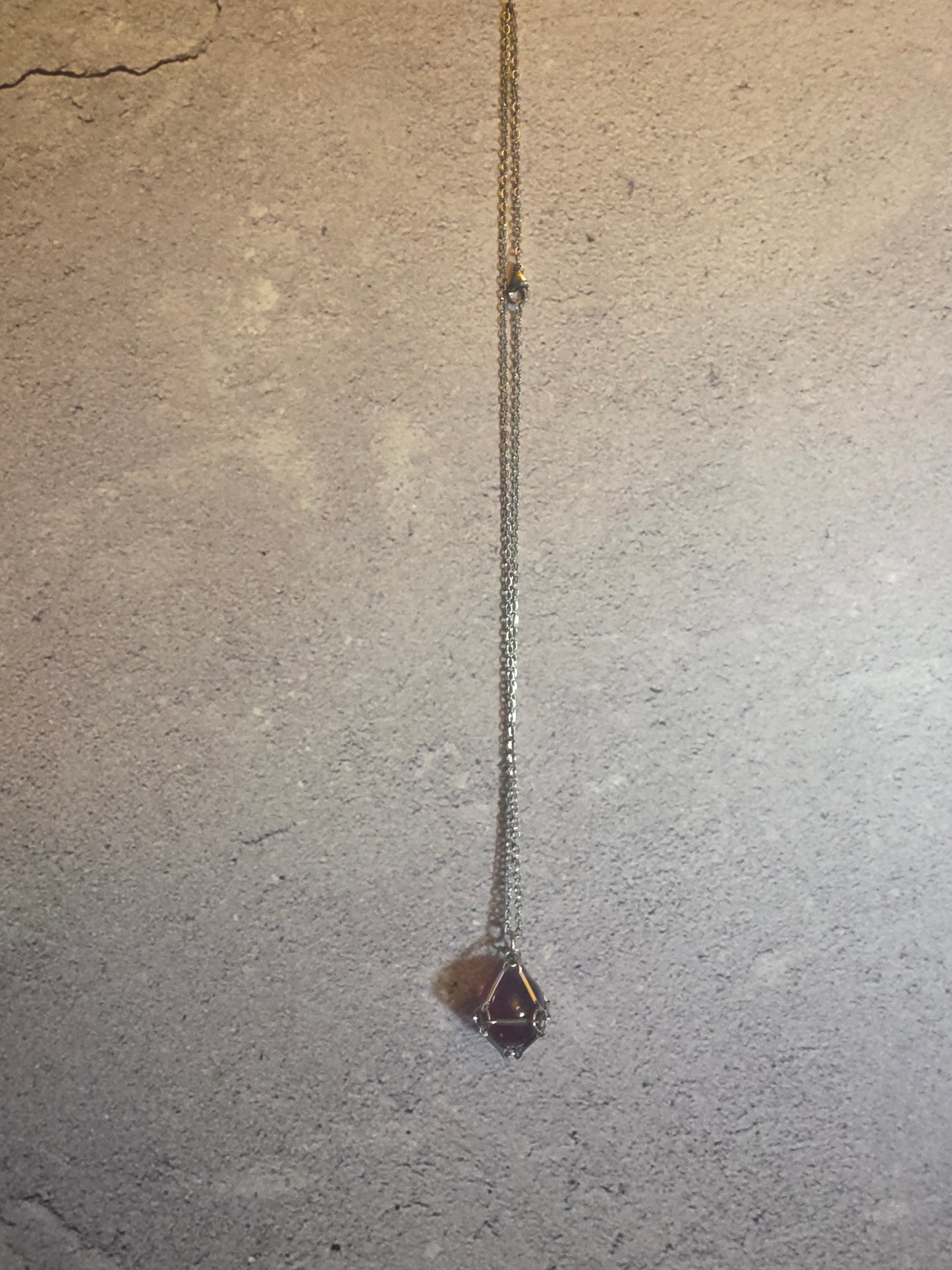 'Somebody's Favorite' Vintage Captive Marble Necklace (Red Translucent)