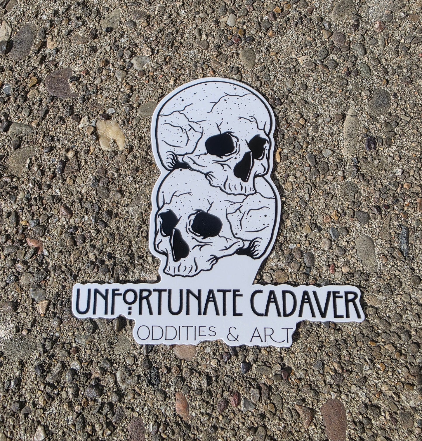 Unfortunate Cadaver Skulls Logo Sticker