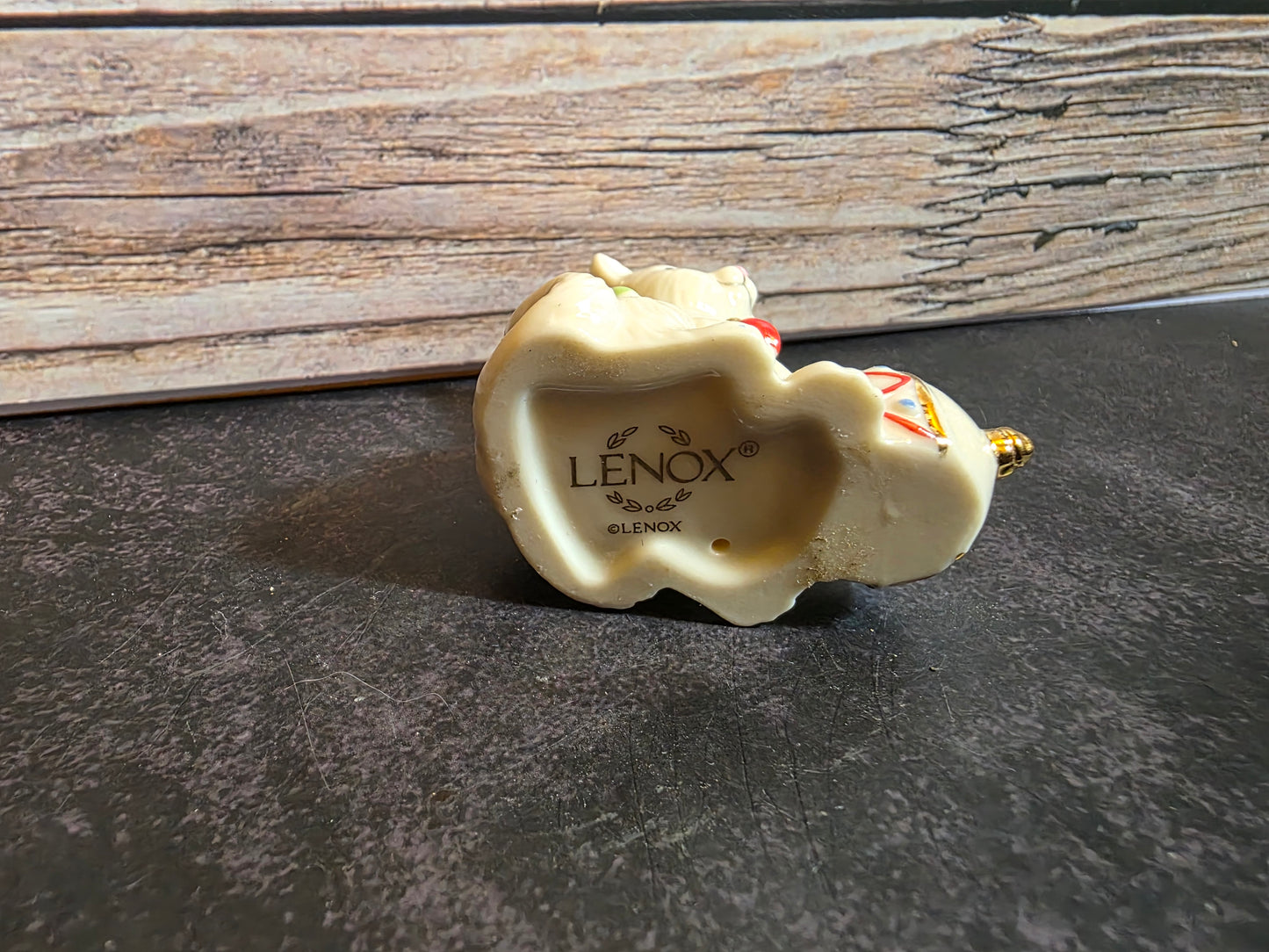 Vintage Lennox Christmas Kitty Figurine