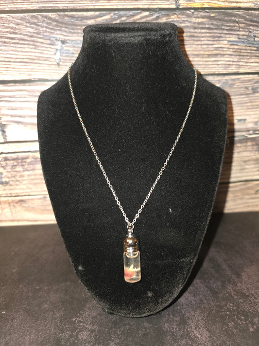 Domestic Quail Heart Wet Specimen Necklace (Long)