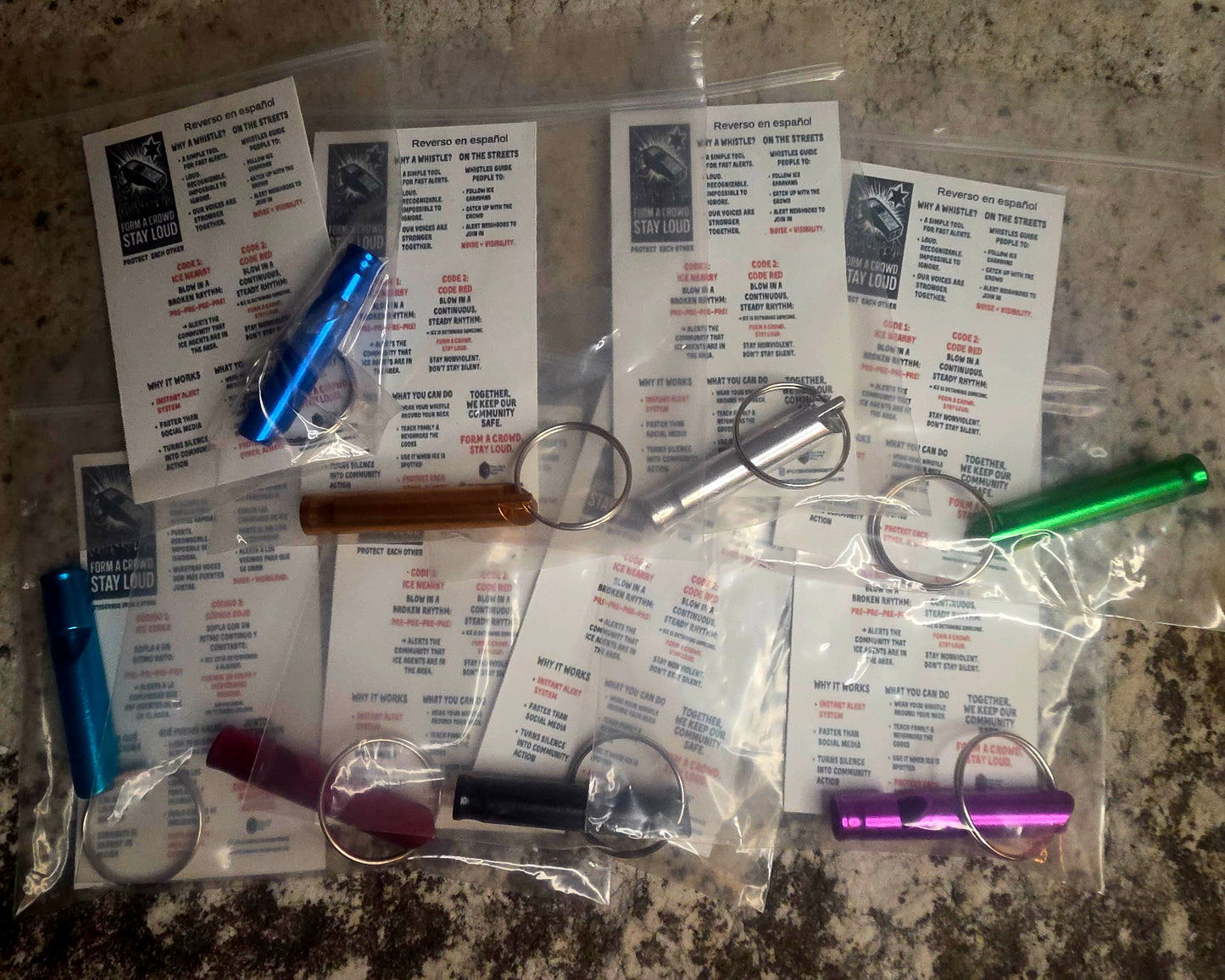 ICE OUT! Whistle Bags