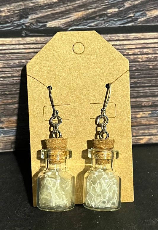 Snake Shed Vial Earrings