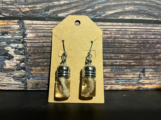 Octopus Tentacle Wet Specimen Earrings (Short)