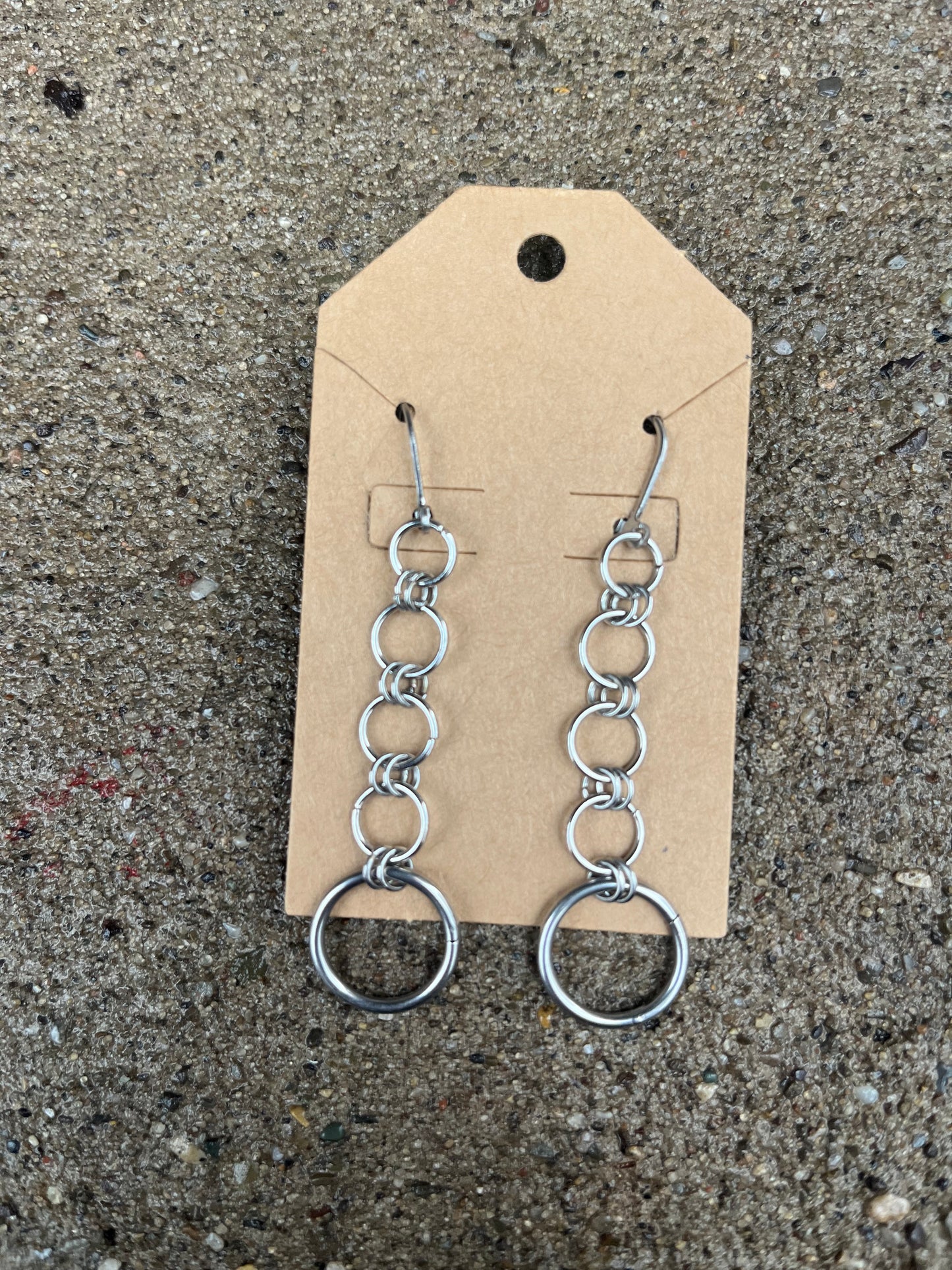 Boneless Chain Mail Earrings (14G Clicker Rings)