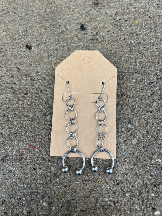 Boneless Chain Mail Earrings (14G Horseshoe Rings)