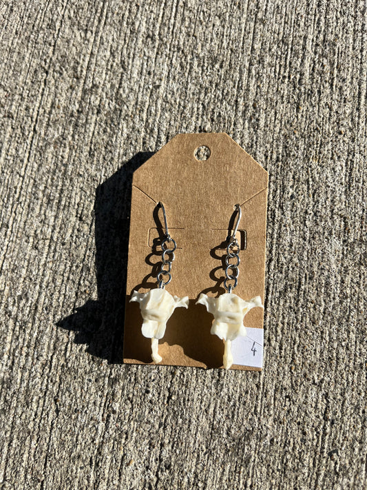 Mink Vertebrae Earrings (#4)