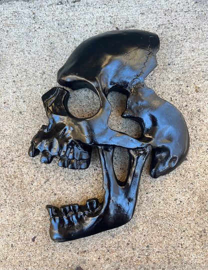 Black Skull Wall Hanger (Side Profile)