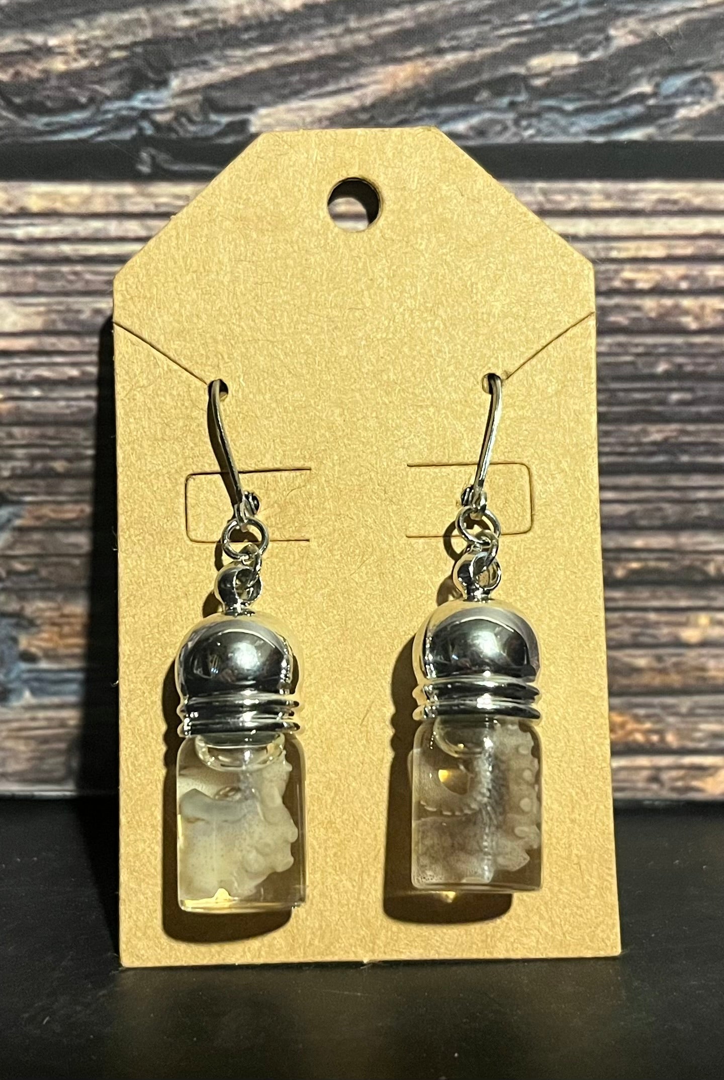 Octopus Tentacle Wet Specimen Earrings (Short)