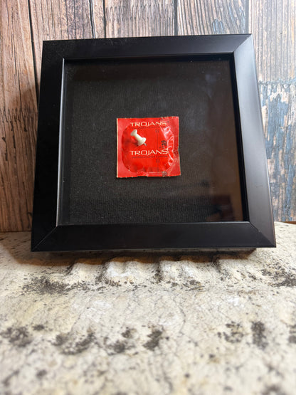 ‘The Accident’ 1970s Trojan Condom Shadowbox Frame