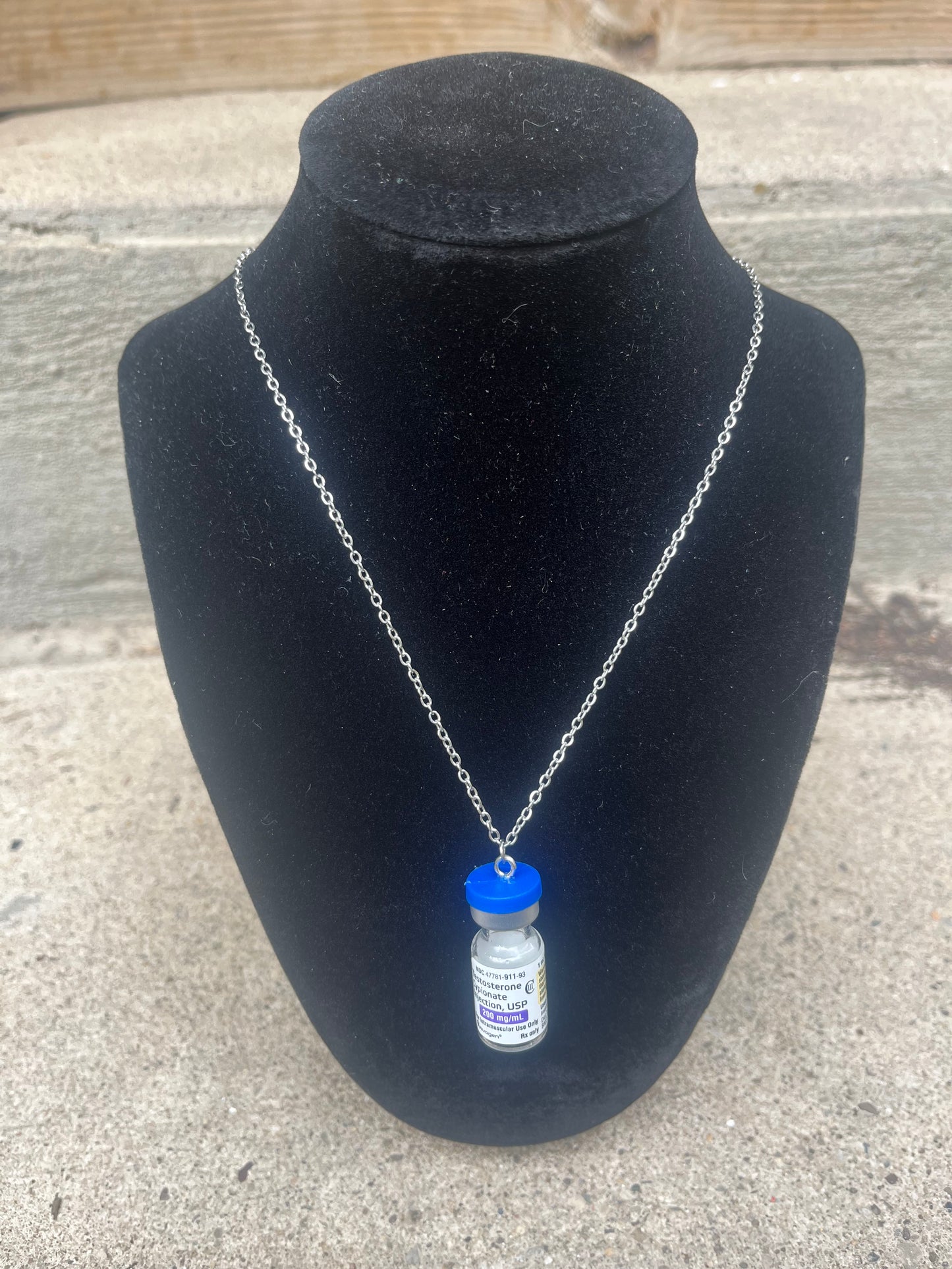 Testosterone Bottle Necklace