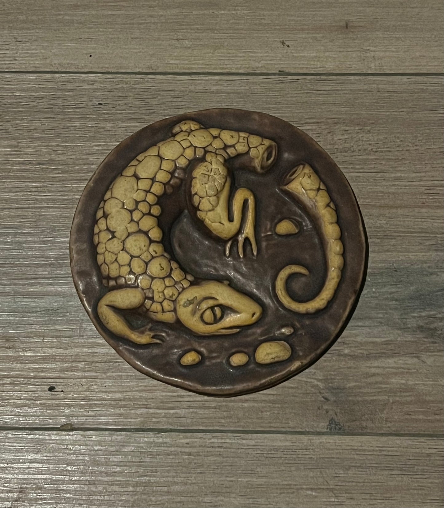 Lost Tailed Lizard Pottery Wall Hanger