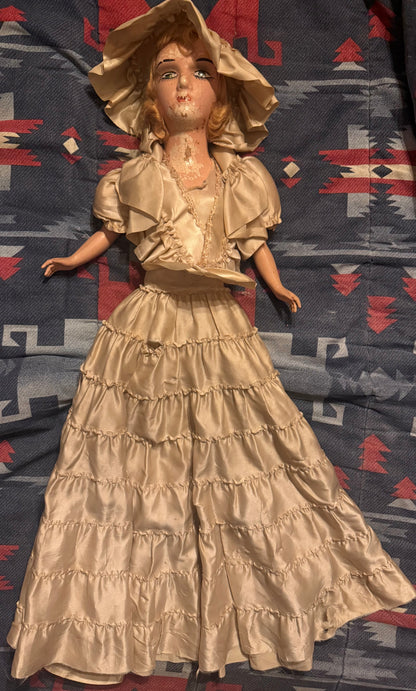 Antique 1920s Boudoir Doll w/ Chair