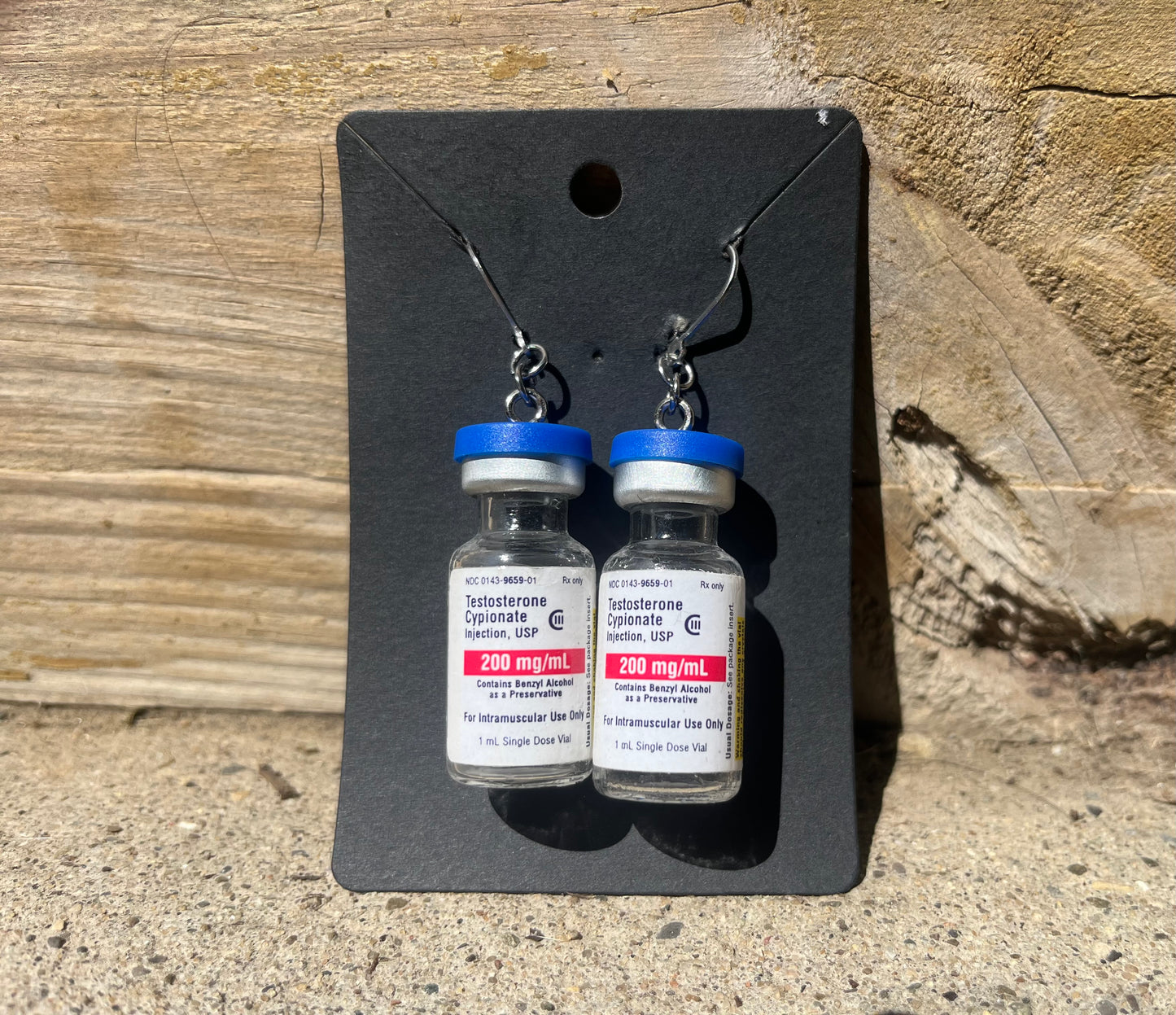 Testosterone Bottle Earrings