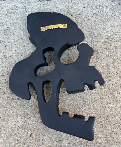 Black Skull Wall Hanger (Side Profile)