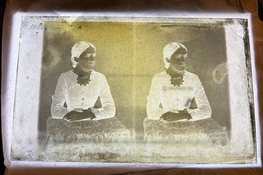 Antique Glass Negative Photo Lady (#5)