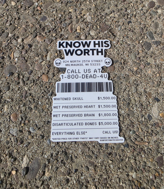 'Know His Worth' Sticker