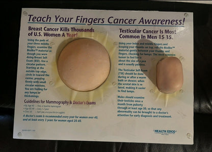 Vintage Health Edco Self Examination Breast Testicular Cancers Tumors Waco Texas