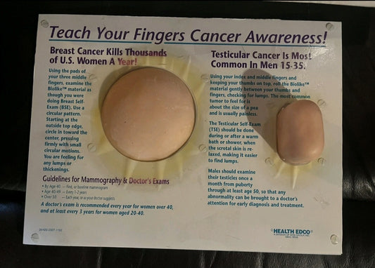 Vintage Health Edco Self Examination Breast Testicular Cancers Tumors Waco Texas