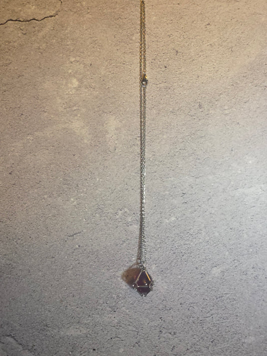 'Somebody's Favorite' Vintage Captive Marble Necklace (Red Translucent)