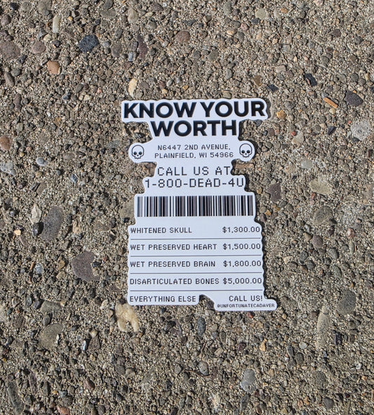 'Know Your Worth' Sticker