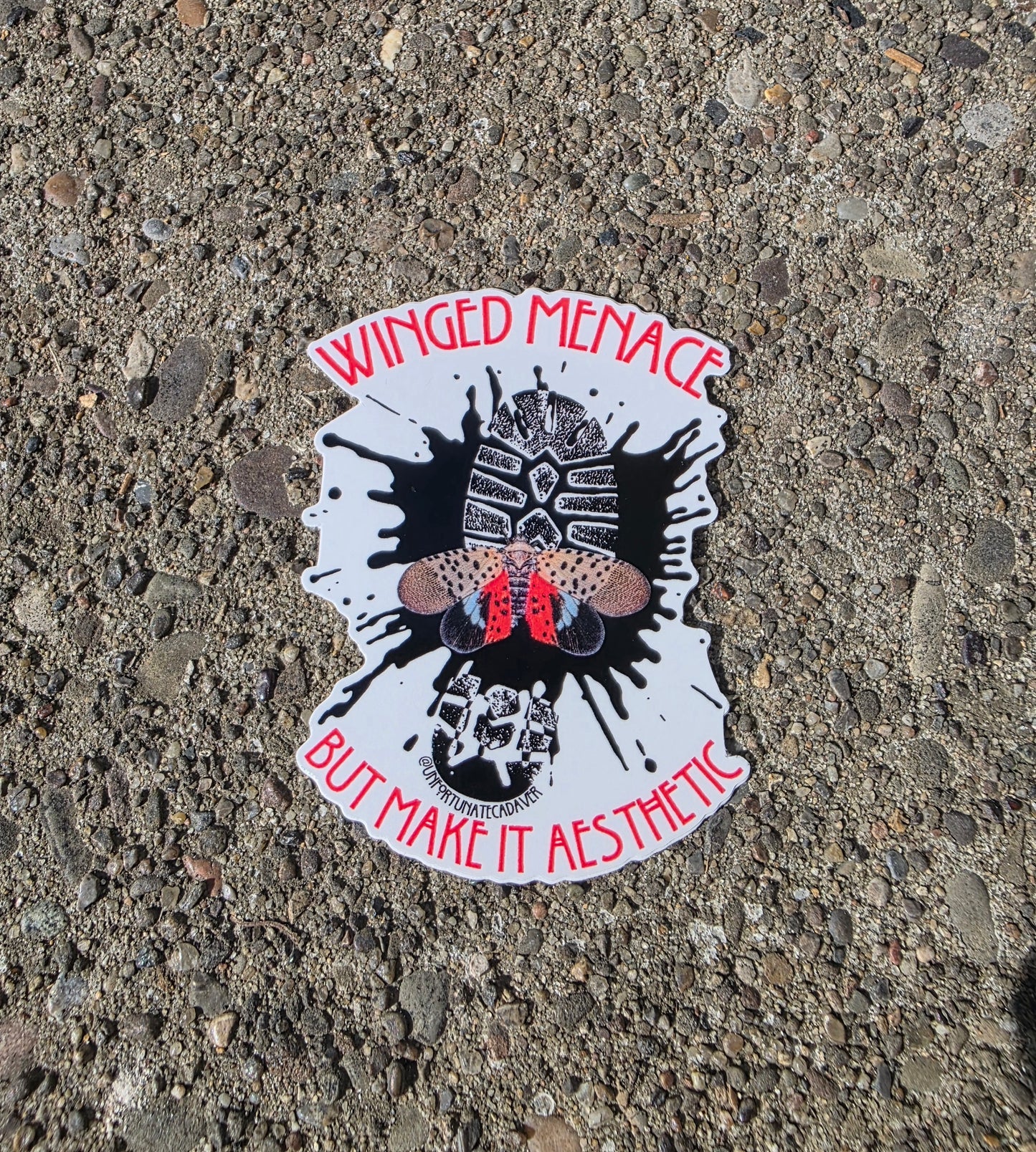 'Winged Menace’ Lanternfly Sticker