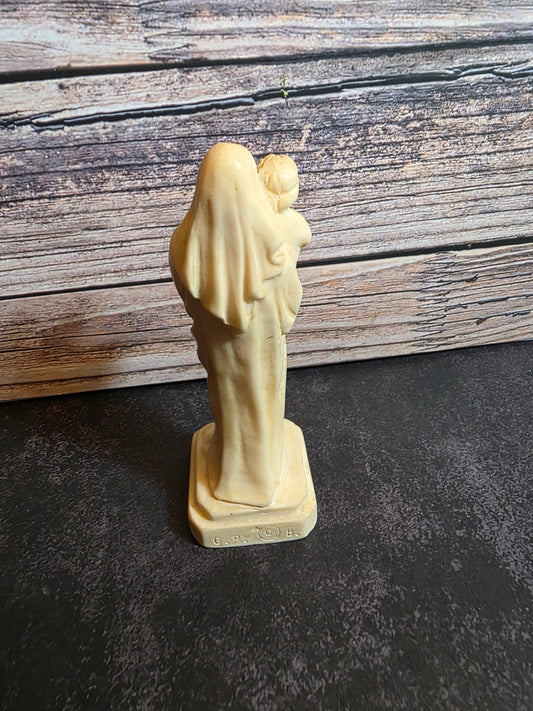 Antique Madonna & Child Bianchi Alabaster Figurine