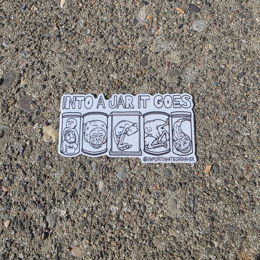 ‘Into a Jar’ Sticker