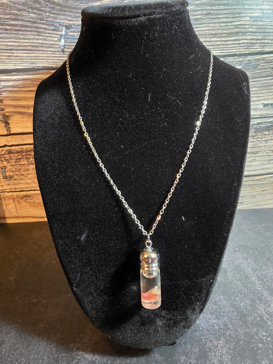 Domestic Quail Heart Wet Specimen Necklace (Long)