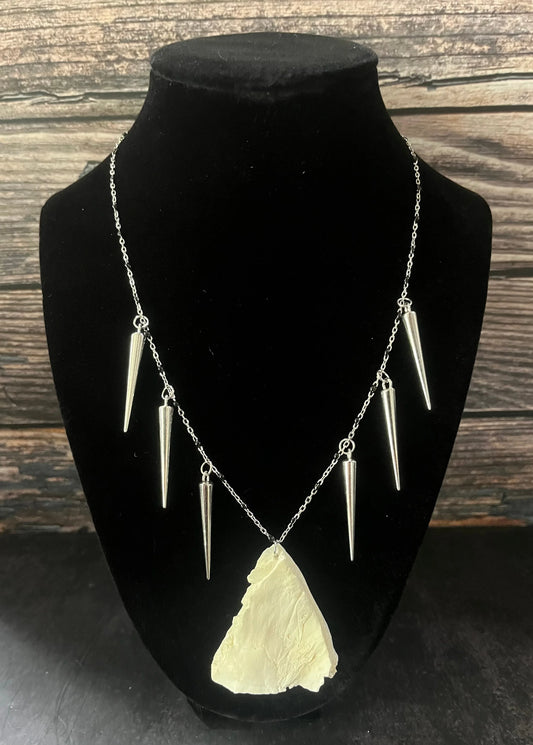 Elk Skull Fragment Necklace (Tall)