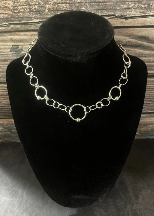 Captive Bead Ring CBR Choker Necklace